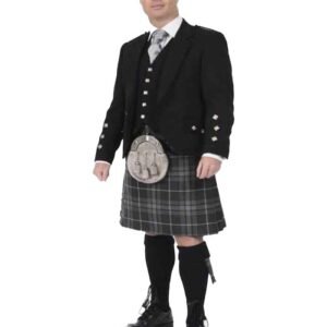 Custom Made Crail Modern Argyll Outfit With Five Button Jacket