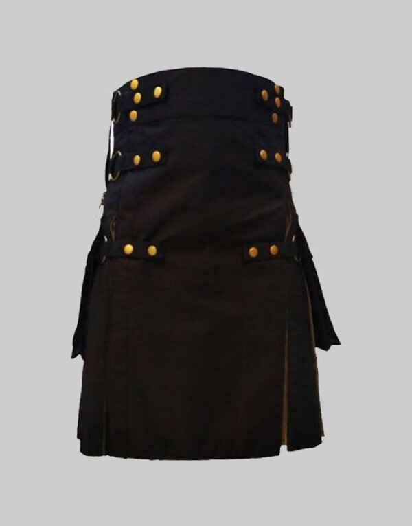 Black And Khaki Hybrid Utility Kilt