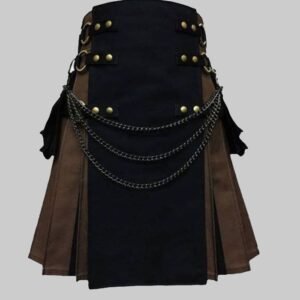 Black and Brown Utility Kilt