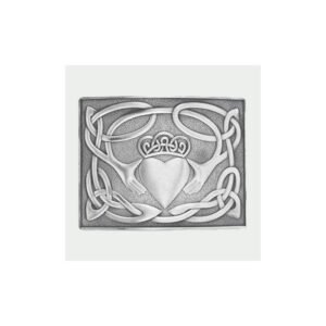 Celtic Chrome Heart Kilt Buckle