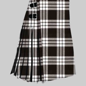 Clan MacFarlane Black & White Tartan Kilt