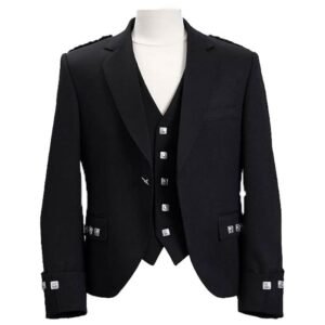 Classic Black Argyll Kilt Jacket