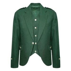 Dark Green Argyle Kilt Jacket