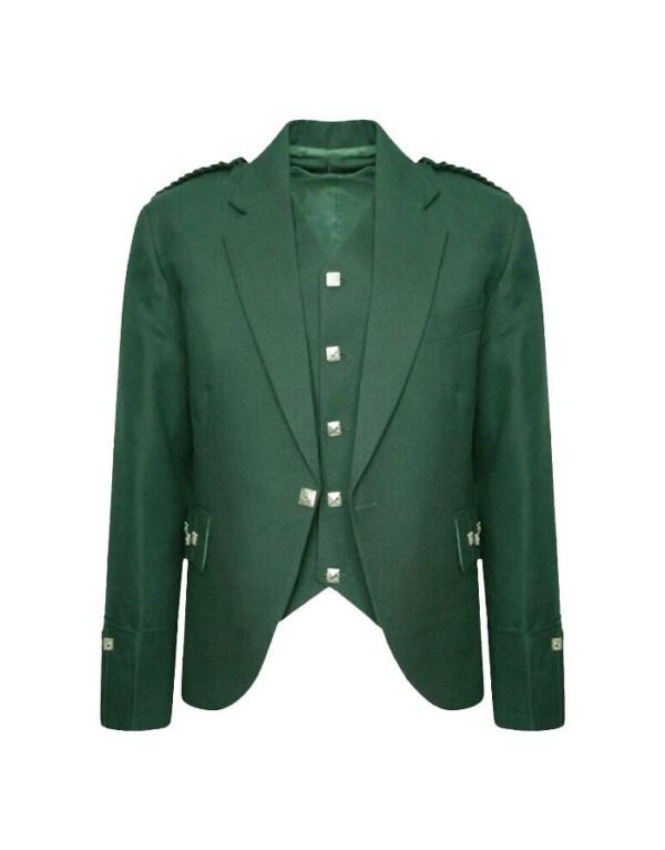 Dark Green Argyle Kilt Jacket