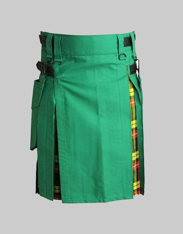 GREEN UTILITY HYBRID TARTAN KILT