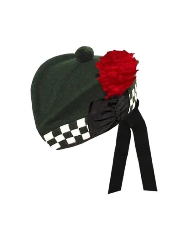 Green Hat With Black White Diced Army