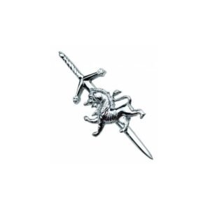 Highland Scottish Rampant Lion Kilt Pin Chrome FinishHighland Scottish Rampant Lion Kilt Pin Chrome Finish