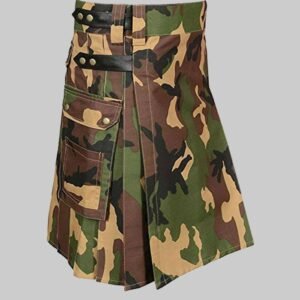 Men Woodland Camouflage Tactical Army Utility Kilt