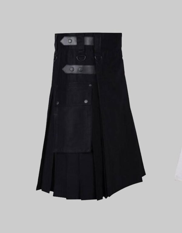 New Cargo Black Utility Kilt