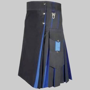 Traditional Black and Blue Hybrid Kilt