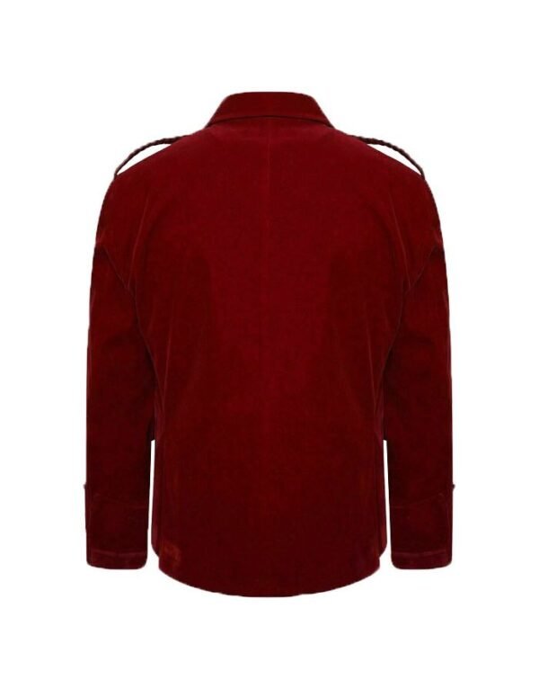 Velvet Highland Wedding Red Argyle Jacket And Waistcoat - Image 2