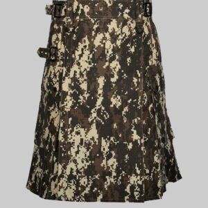 Digital Camo Utility Kilt With Cargo Pockets Modern Kilt