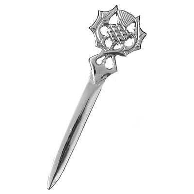 Scottish Thistle Chrome Kilt Pin