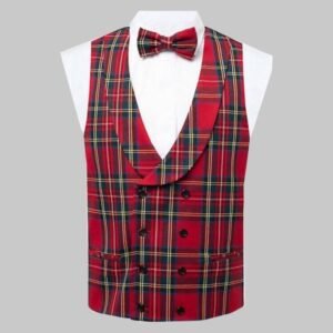 Double Breasted Royal Stewart Waistcoat