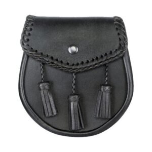 Black Delux Leather Sporran
