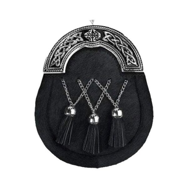Black Enamel Cross Calfskin Full Dress Sporran