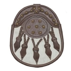 Brown Leather Calfskin Full Dress Hunting Sporran