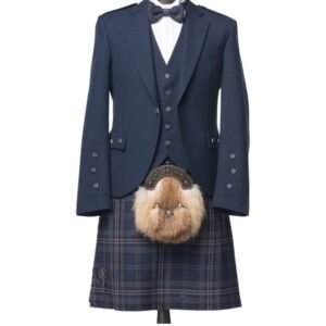Brown Tweed Tartan Kilt Outfit