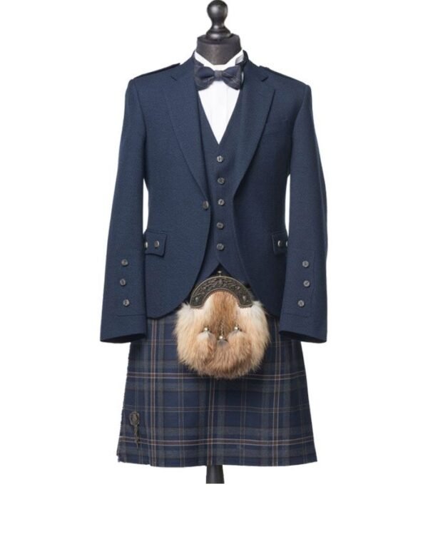 Brown Tweed Tartan Kilt Outfit