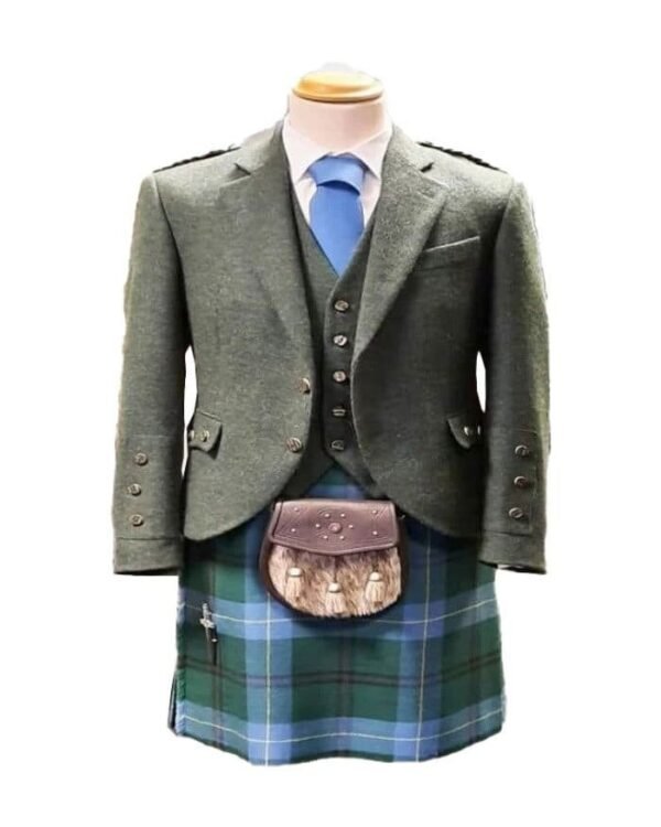 Scottish Wedding Kilt Outfit With Lovat Green Jacket