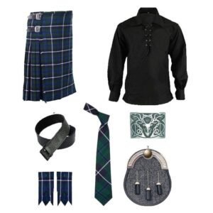 Douglas Tartan Scottish Kilt Set
