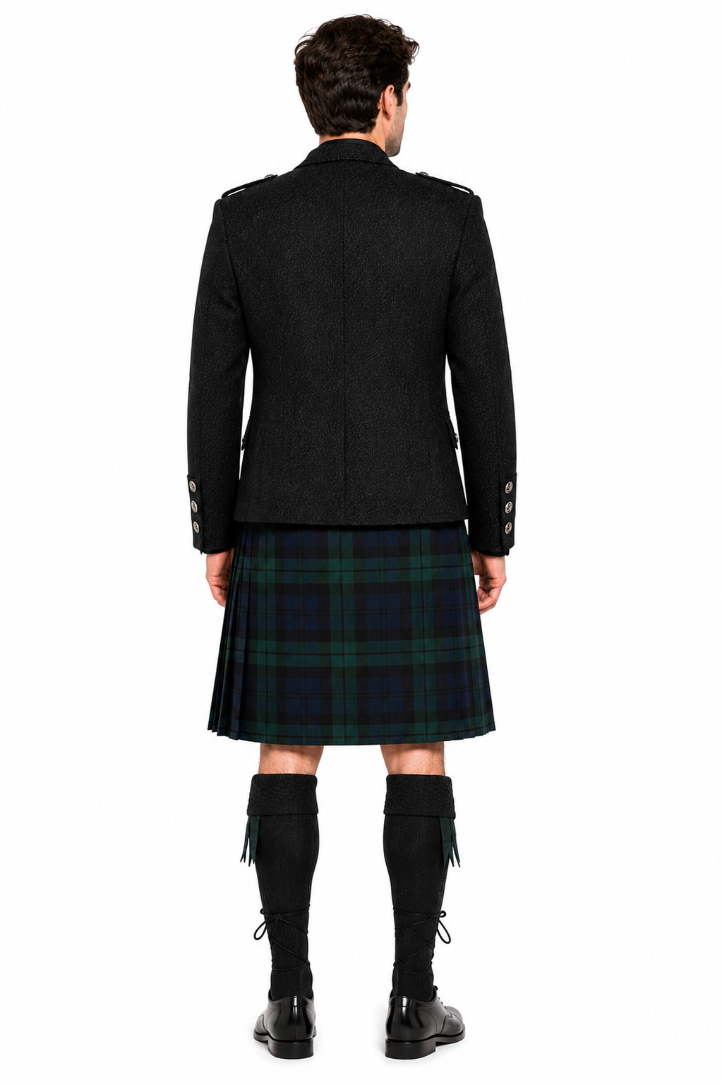 Black Tweed Argyle Kilt Outfit - Image 2